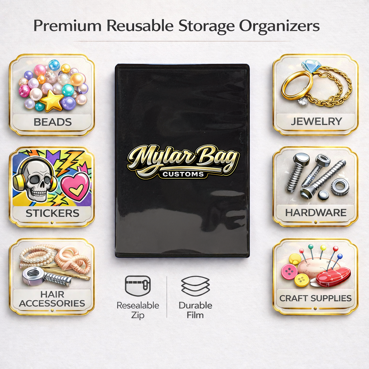 10 Pack DVD Case & Premium Foil Storage Organizer Set (5.5" x 7.5") – Assorted Designs