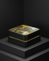 Custom Labeled Glass Qube Jar Containers - 9ml Black