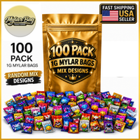 100 Pack Mini (3" x 3.5") Premium Foil Storage Organizers – Assorted Designs
