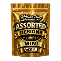 100 Pack Mini (3" x 3.5") Premium Foil Storage Organizers – Assorted Designs