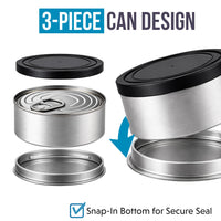 10 Pack Pull-Top Tin Can Style Premium Storage Organizers (2.6" x 1") – Assorted Designs