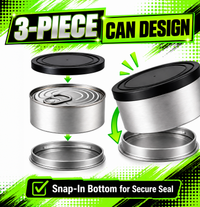 10 Pack Pull-Top Tin Can Style Premium Storage Organizers (2.6" x 1") – Assorted Designs