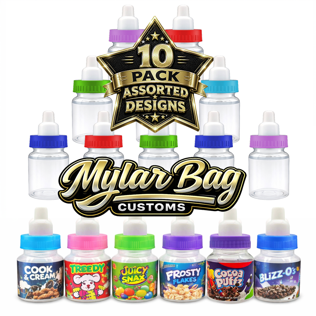 10 Pack Baby Bottle Style Premium Storage Organizers (1.5" x 1.75") – Assorted Designs