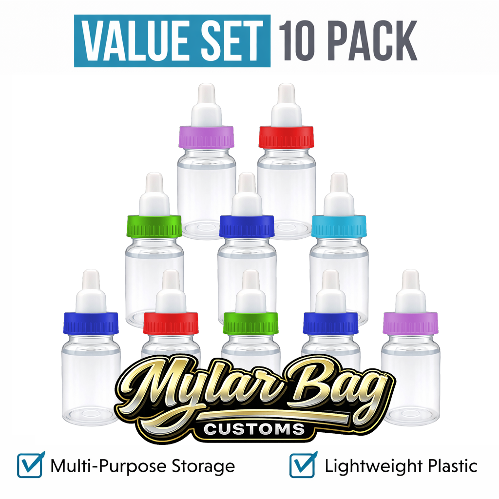10 Pack Baby Bottle Style Premium Storage Organizers (1.5" x 1.75") – Assorted Designs
