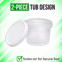 12 Pack Ice Cream Pint Style Premium Storage Organizers with Lids (2.75" x 2.25") – Assorted Designs