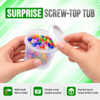 12 Pack Ice Cream Pint Style Premium Storage Organizers with Lids (2.75" x 2.25") – Exotic Assorted Designs