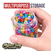 12 Pack Soda Can Style Premium Storage Organizers with Lids (1.5" x 3") – Assorted Designs