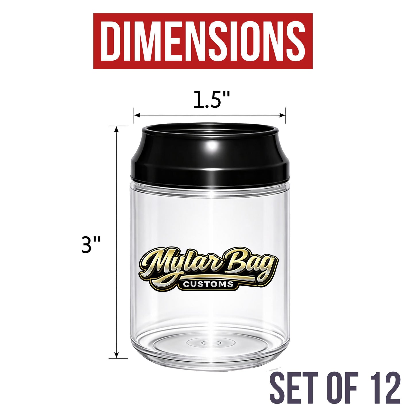 12 Pack Soda Can Style Premium Storage Organizers with Lids (1.5" x 3") – Assorted Designs