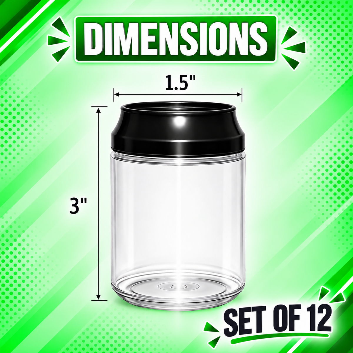 12 Pack Soda Can Style Premium Storage Organizers with Lids (1.5" x 3") – Assorted Designs
