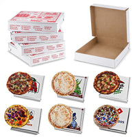 12 Pack Pizza Shaped Premium Foil Storage Organizers & Display Boxes Set (5" x 5") – Assorted Designs