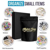 25 Pack Small (3.5" x 5") Premium Foil Storage Organizers with Matching Display Boxes – Assorted Designs