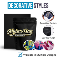 25 Pack Small (3.5" x 5") Premium Foil Storage Organizers with Matching Display Boxes – Assorted Designs