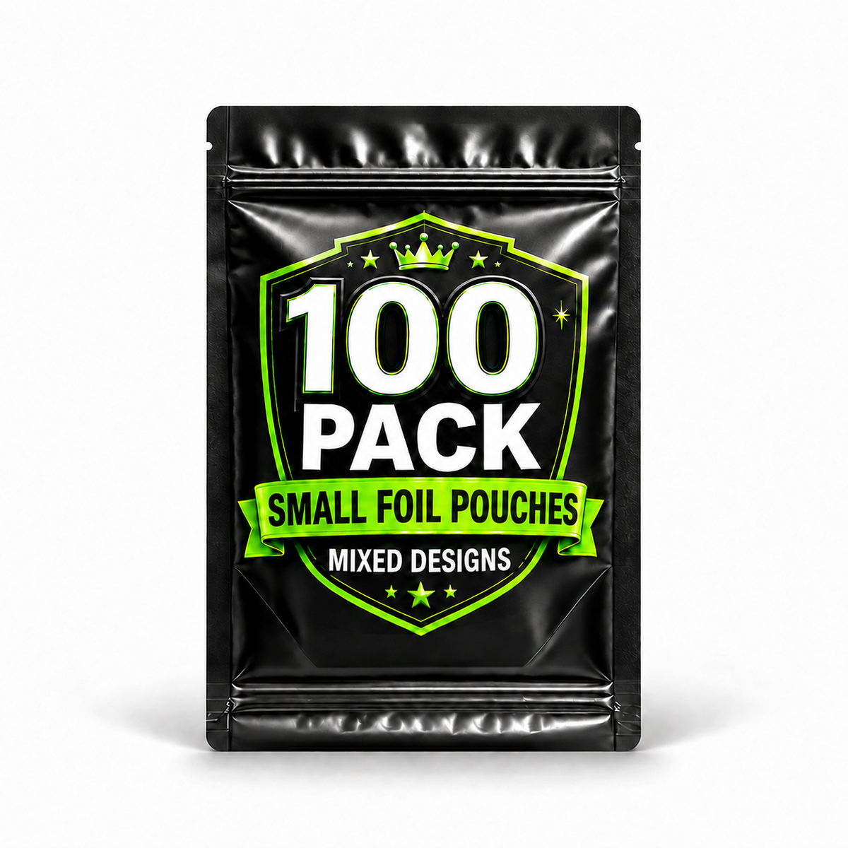 100 Pack Small (4" x 5") Premium Foil Storage Organizers – Assorted Designs