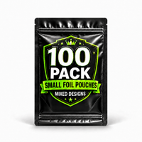 100 Pack Small (4" x 5") Premium Foil Storage Organizers – Assorted Designs