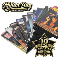 10 Pack DVD Case & Premium Foil Storage Organizer Set (5.5" x 7.5") – Assorted Designs