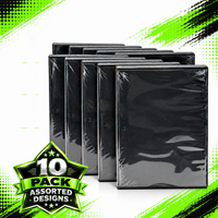 10 Pack DVD Case & Premium Foil Storage Organizer Set (5.5" x 7.5") – Assorted Designs