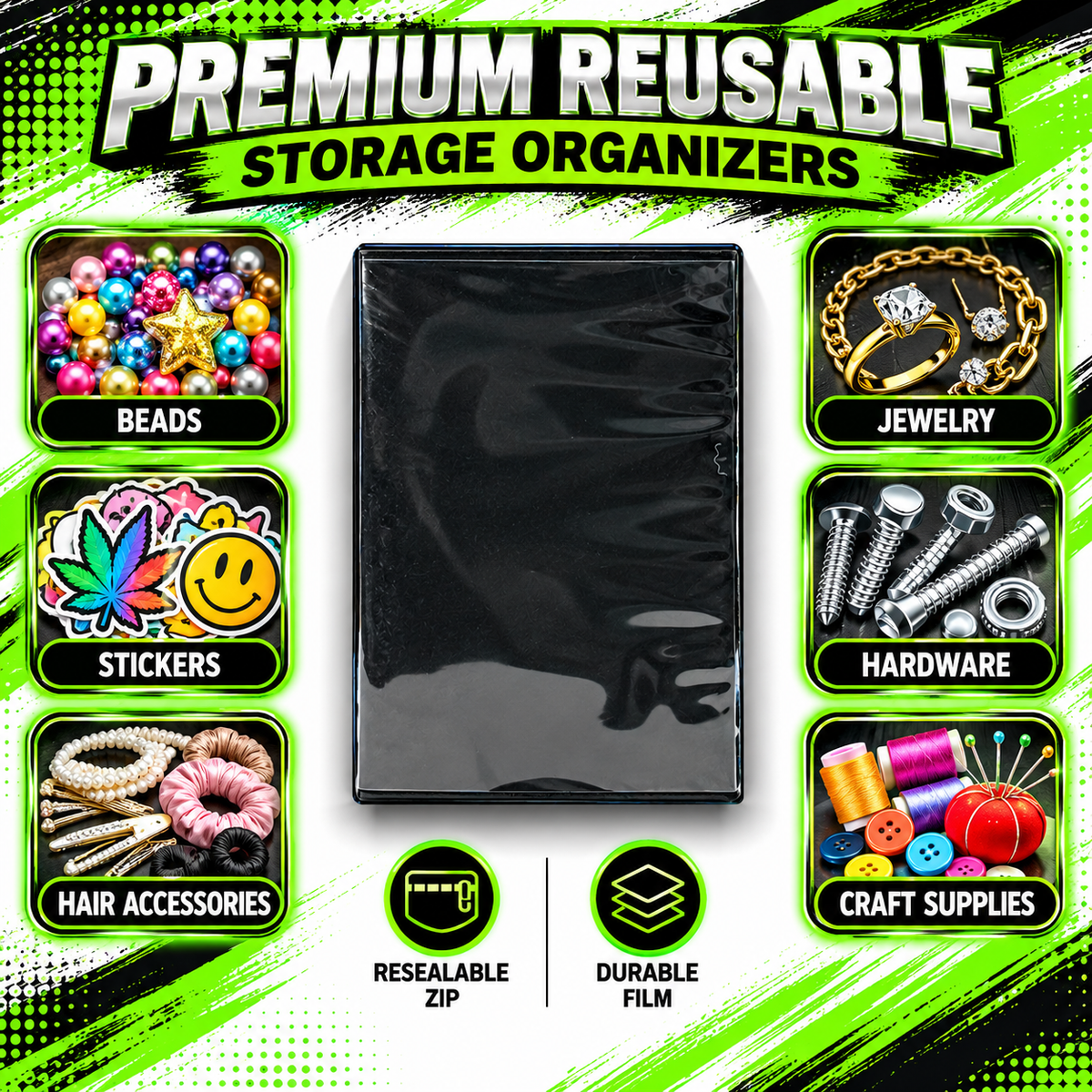 10 Pack DVD Case & Premium Foil Storage Organizer Set (5.5" x 7.5") – Assorted Designs