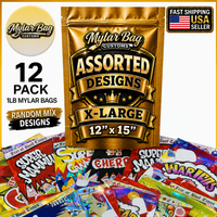 12 Pack X-Large (12" x 15") Premium Foil Storage Organizers – Assorted Designs