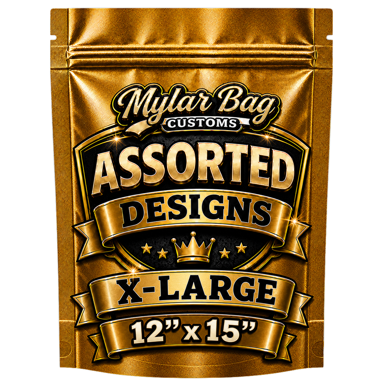 12 Pack X-Large (12" x 15") Premium Foil Storage Organizers – Assorted Designs