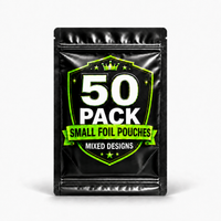50 Pack Small (4" x 5") Premium Foil Storage Organizers – Assorted Designs