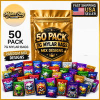 50 Pack Medium (4"x6.25") Premium Foil Storage Organizers – Assorted Designs